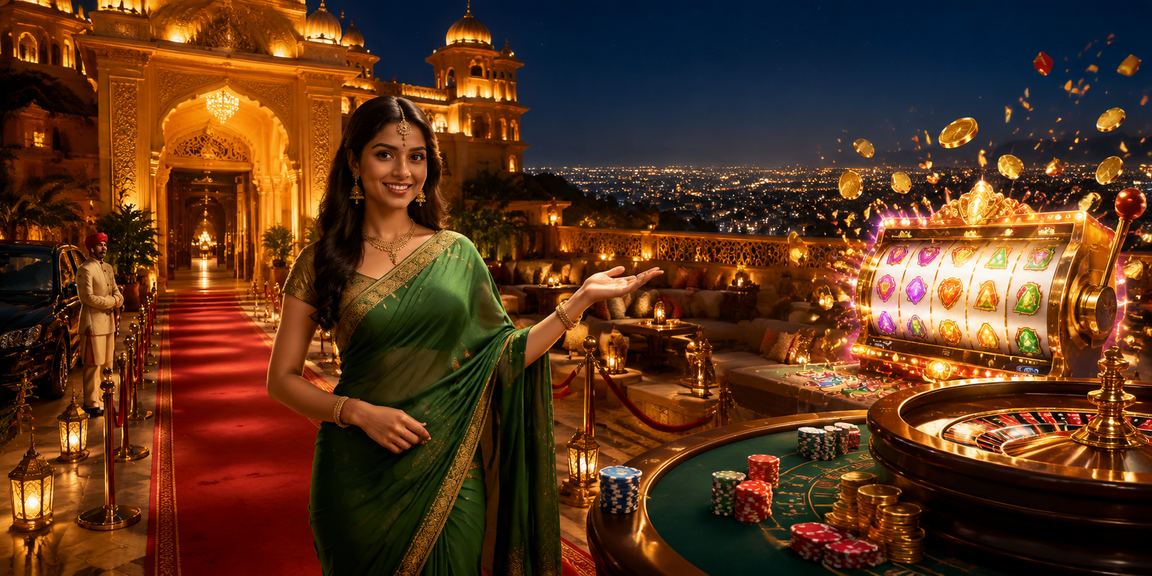Modern India player enjoying online casino slots on mobile device
